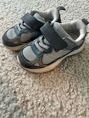 Zara Kids Gray and Blue Mesh Sneakers